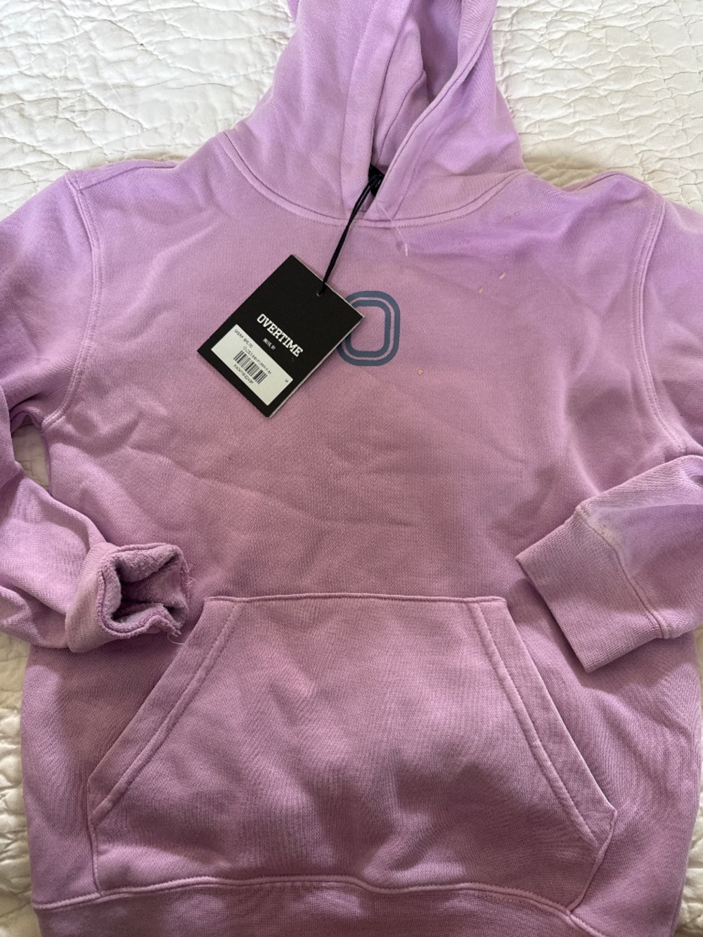 Overtime hoodie new with flaw